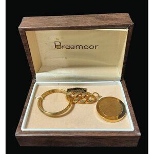 Braemoor Gold-Tone Keychain In Wood Box SO3 G